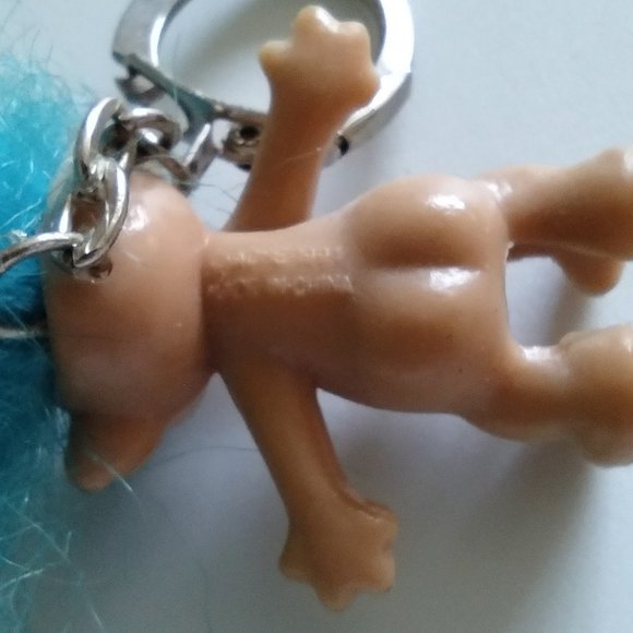 Blue Hair 1991 Troll Keychain - Picture 2 of 3